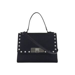 MICHAEL KORS Tina Black Saffiano Lether Studded Crossbody Shoulder Bag